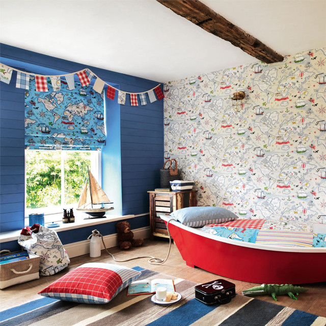 Child bedroom red bathtub blue free wallpaper for tablet - medium preview image