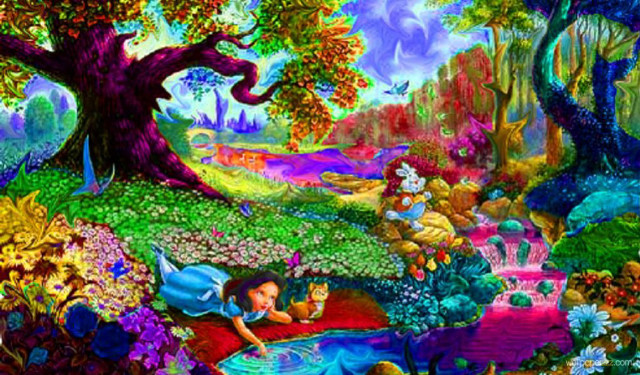 Fairy land sleeping princess tree free wallpaper for desktop - medium preview image