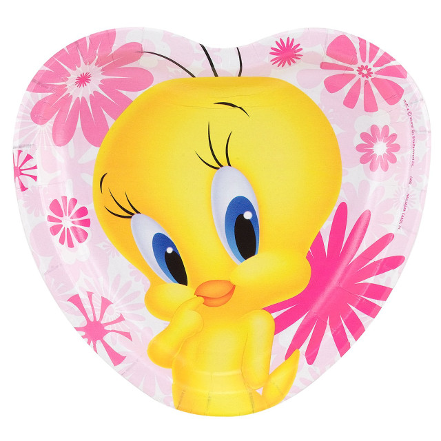 Yellow bird pink heart flower free wallpaper for tablet - medium preview image