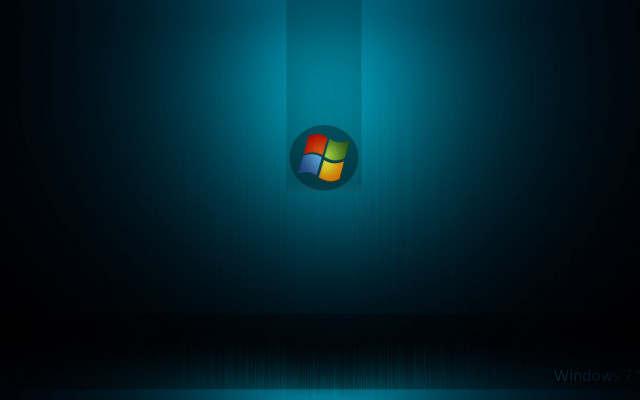 Darkblue windows7 logo black bluelight free wallpaper for desktop - medium preview image