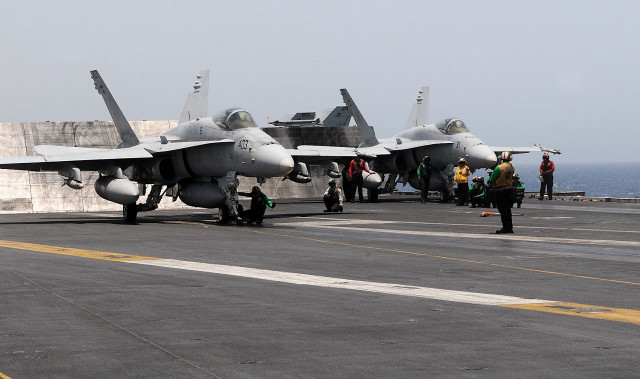 People fighter jet runway ocean free wallpaper for desktop - medium preview image