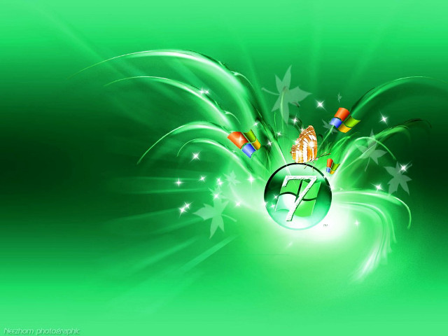 Green background clock stars night free wallpaper for desktop - medium preview image