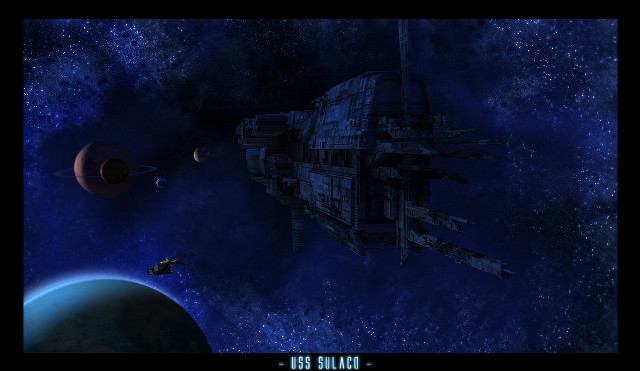 Space station blue planet satellite free wallpaper for desktop - medium preview image