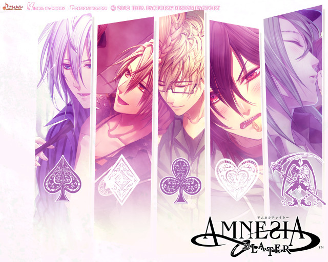 Anime couple purple hair glasses free wallpaper for desktop - medium preview image