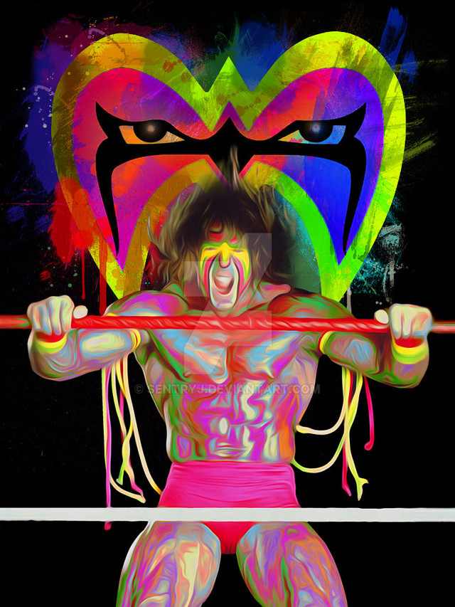 Colorful face man barbell heart free wallpaper for mobile - medium preview image