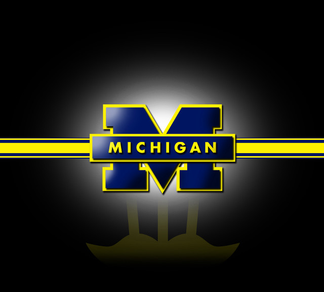 Michigan logo yellow blue stripe free wallpaper for tablet - medium preview image
