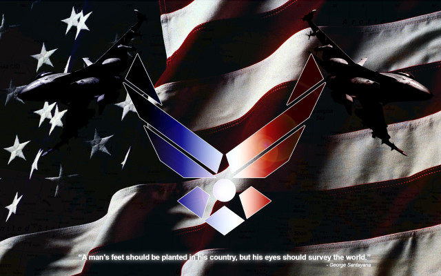 Military flag emblem president quote #2 free wallpaper for desktop - medium preview image