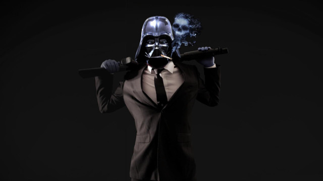 Woman suit tie cigarette darth #2 free wallpaper for desktop - medium preview image