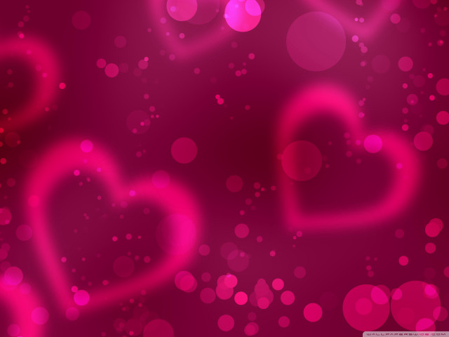 Pink background hearts bubbles middle free wallpaper for desktop - medium preview image