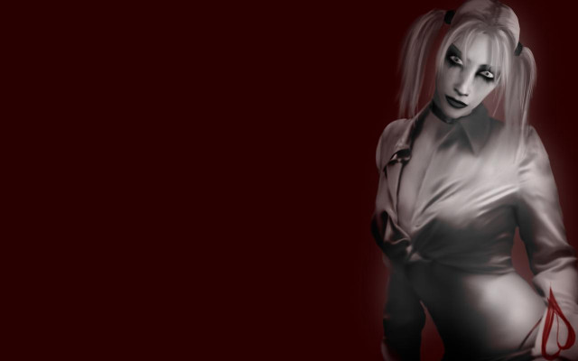 Woman white dress red tie free wallpaper for desktop - medium preview image