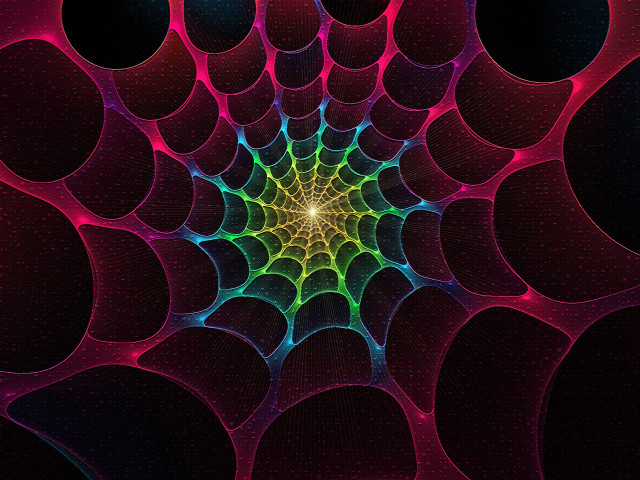 Spider web bright center circles free wallpaper for desktop - medium preview image
