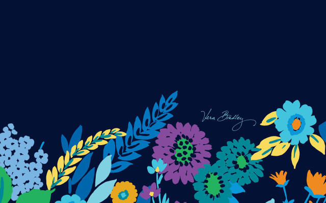 Blue background colorful flowers and free wallpaper for desktop - medium preview image