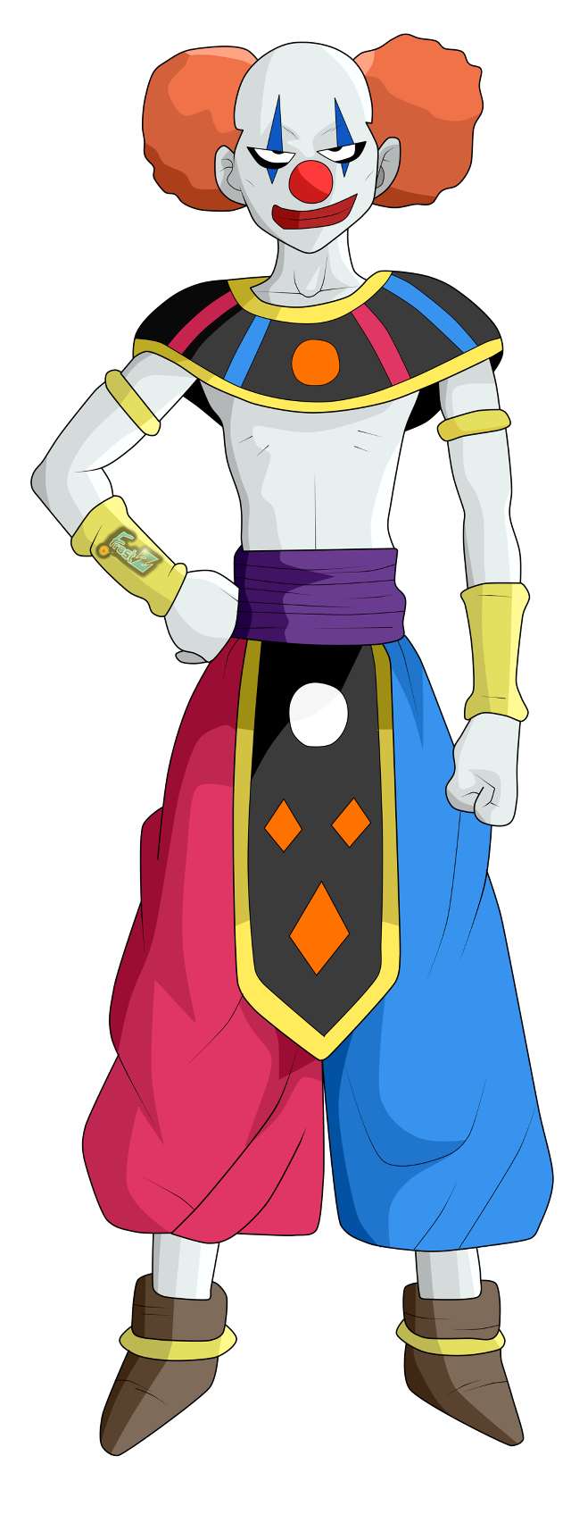 Cartoon clown big smile colorful free wallpaper for mobile - medium preview image