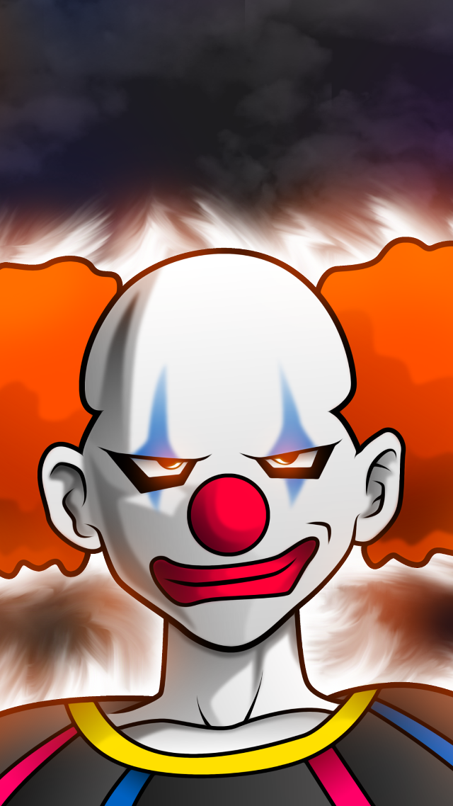 Cartoon clown red nose white free wallpaper for mobile - medium preview image