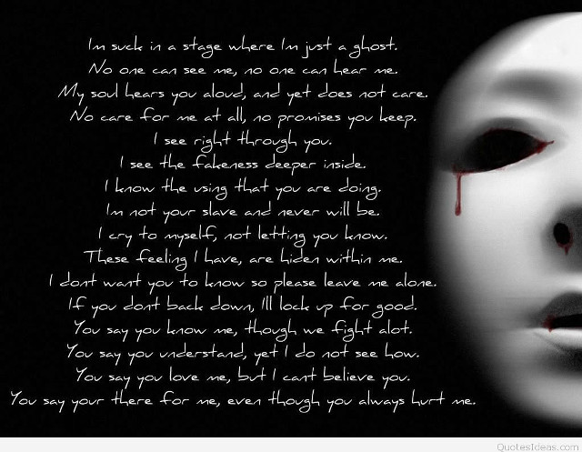 Creepy mask poem black background free wallpaper for desktop - medium preview image