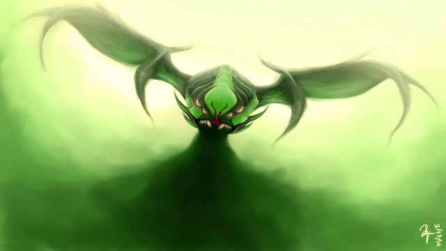 Green dragon large wings red free wallpaper for desktop - medium preview image