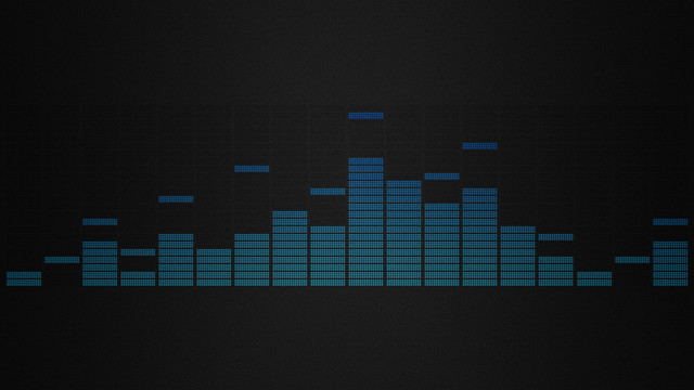 Dark background blue equalizer side free wallpaper for desktop - medium preview image