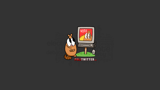 Cartoon character voting computer screen free wallpaper for desktop - medium preview image