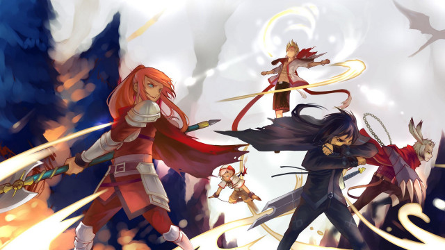 Anime characters swords group action #10 free wallpaper for desktop - medium preview image