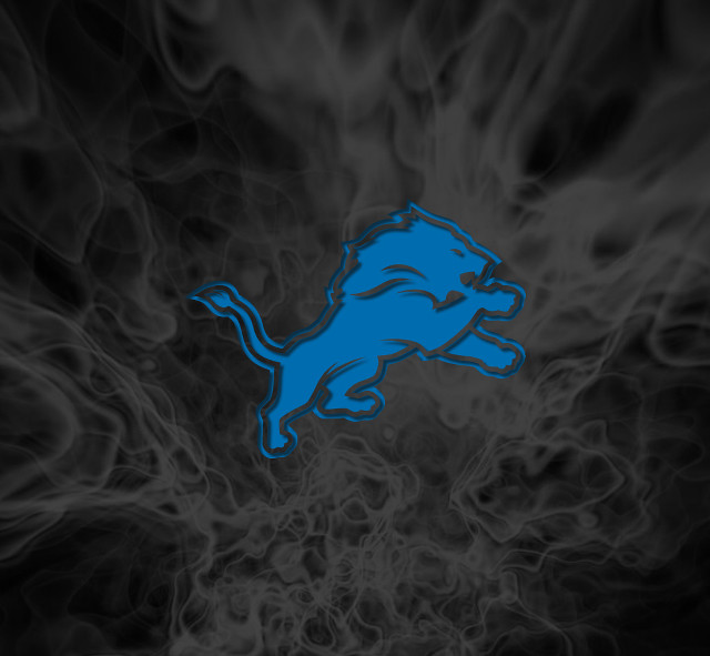 Detroit lions logo black background free wallpaper for tablet - medium preview image