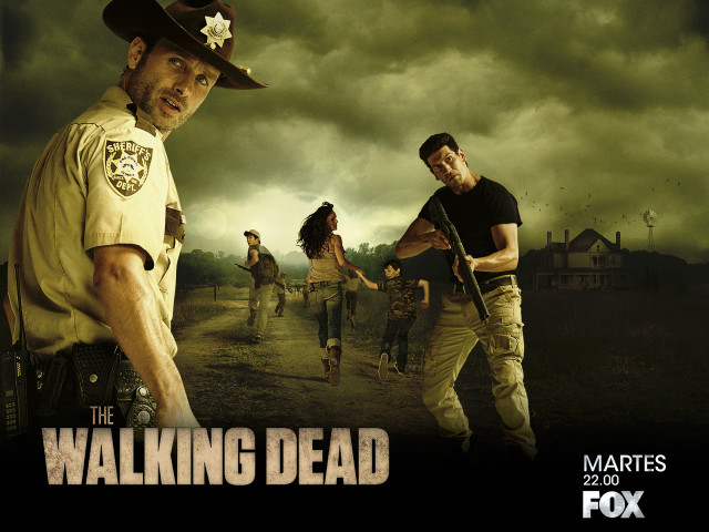 Walking dead poster man hat free wallpaper for desktop - medium preview image