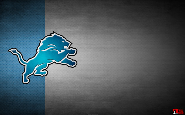 Detroit lions logo black blue #2 free wallpaper for desktop - medium preview image