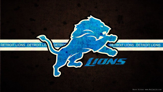 Detroit lions logo blue lion free wallpaper for desktop - medium preview image