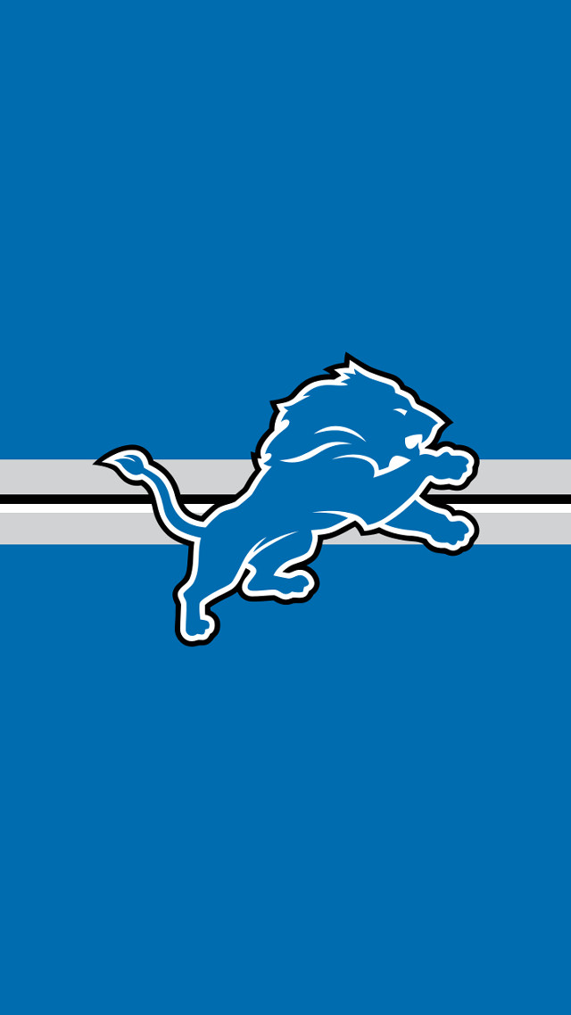 Detroit lions logo blue background #3 free wallpaper for mobile - medium preview image