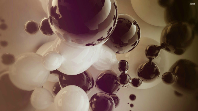 Balloons bubbles floating tabletop white free wallpaper for desktop - medium preview image