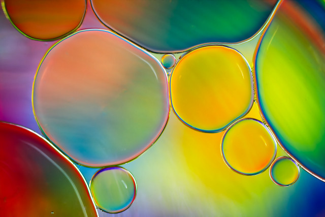 Multicolored background bubbles water oil free wallpaper for desktop - medium preview image