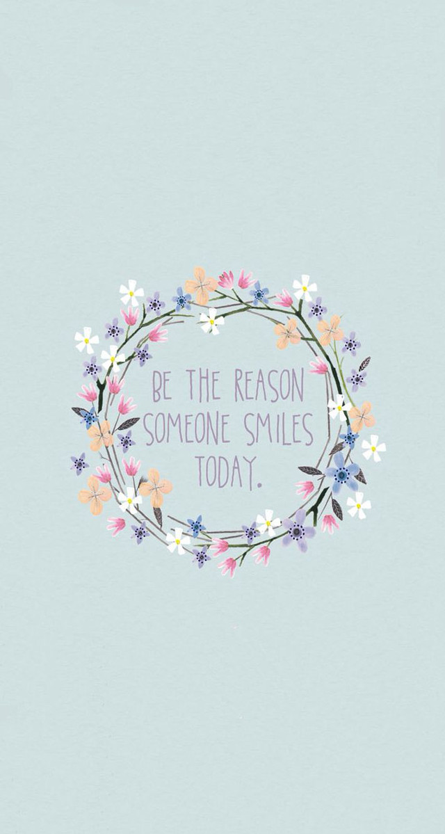 Be the reason smiles floral free wallpaper for mobile - medium preview image