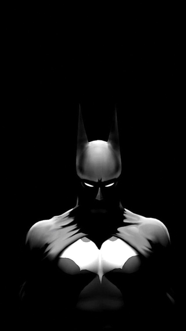 Batman dark mask black background free wallpaper for mobile - medium preview image