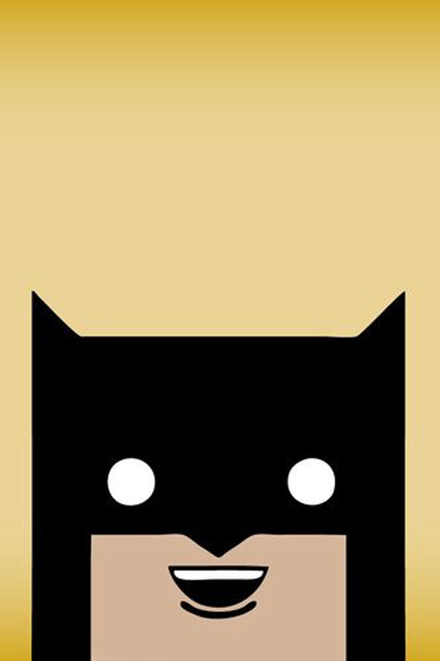 Batman mask smile yellow background free wallpaper for mobile - medium preview image
