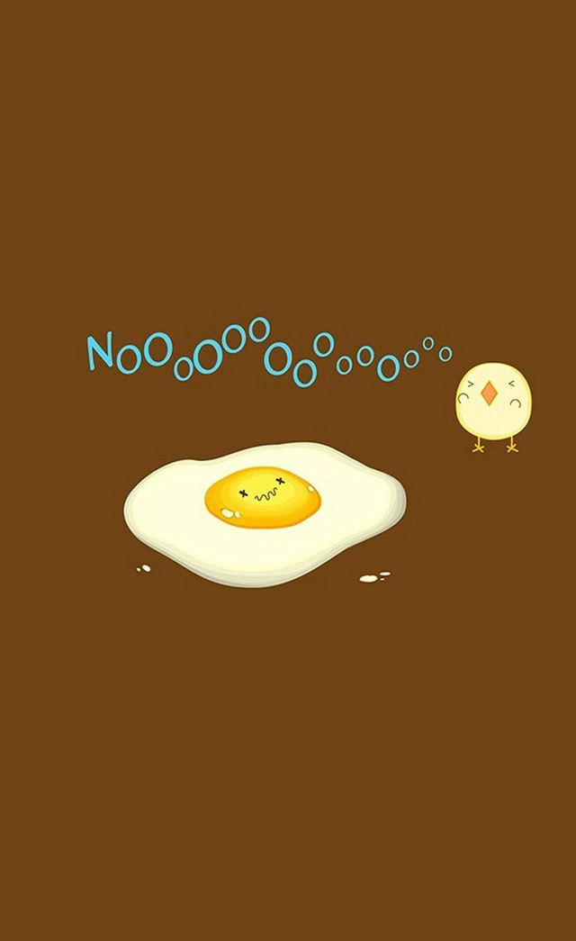 Fried egg and chicken together free wallpaper for mobile - medium preview image