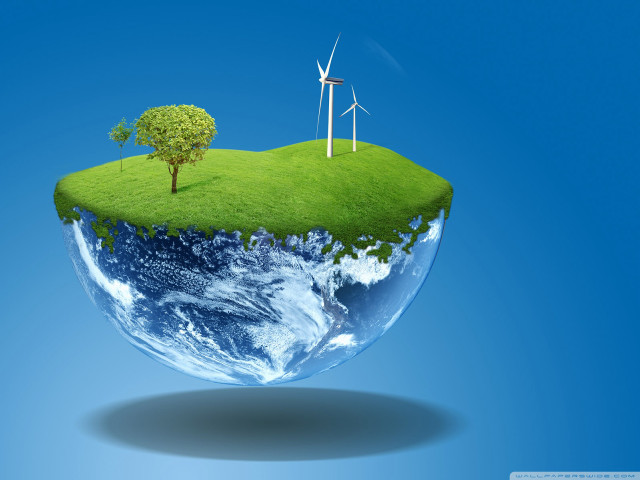 Green island wind turbines tree free wallpaper for desktop - medium preview image