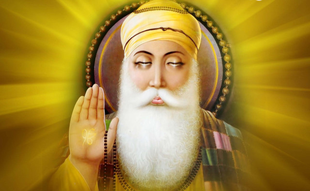Bearded man yellow turban religious free wallpaper for desktop - medium preview image