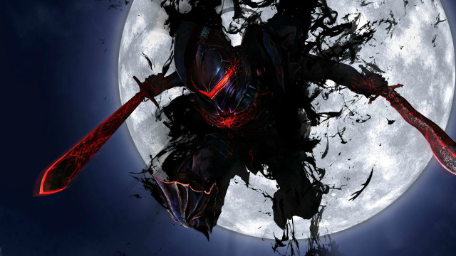 Demonic fullmoon bloodied claws hunter #2 free wallpaper for desktop - medium preview image