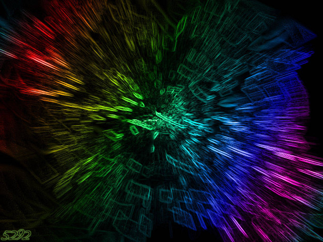 Colorful abstract rainbow object black free wallpaper for desktop - medium preview image