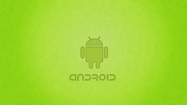 Green background robot face android free wallpaper for desktop - medium preview image