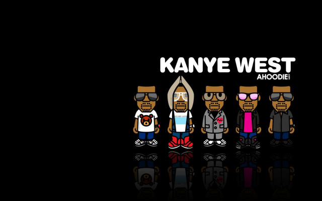 Group people black background kanye #2 free wallpaper for desktop - medium preview image