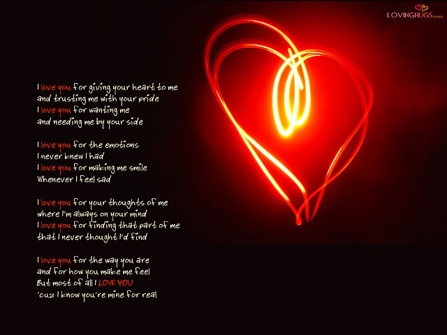 Red heart poem black red free wallpaper for desktop - medium preview image