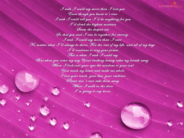 Purple background water drops poem free wallpaper for desktop - medium preview image