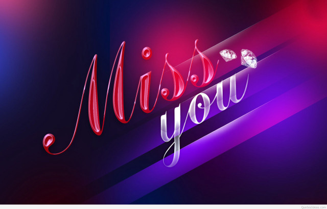 Miss you colorful text dark free wallpaper for desktop - medium preview image