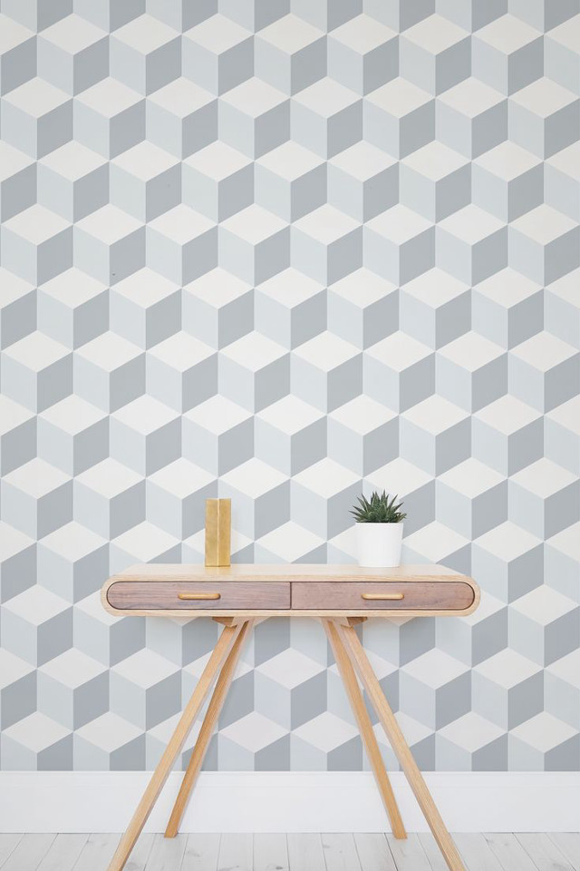 Table plant wall geometric pattern free wallpaper for mobile - medium preview image