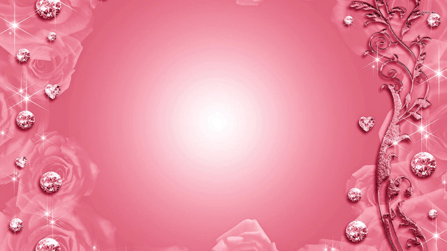 Pink rose diamond holography moon free wallpaper for desktop - medium preview image