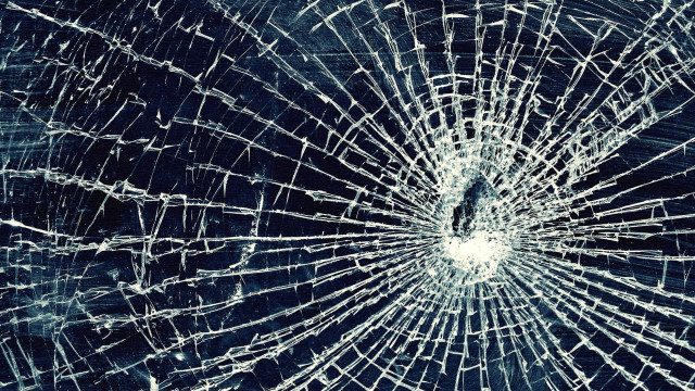Cracked glass window white dot free wallpaper for desktop - medium preview image