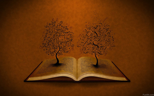 Book tree light on top free wallpaper for desktop - medium preview image