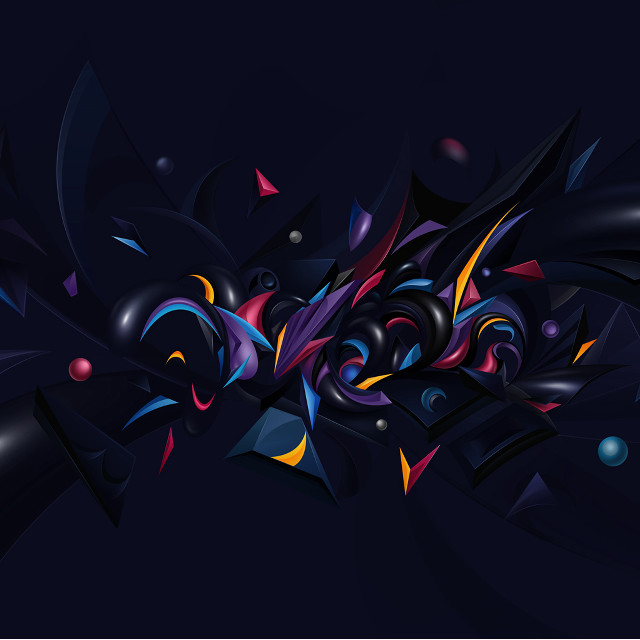 Colorful abstract design dark background #2 free wallpaper for tablet - medium preview image