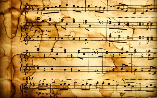 Music sheet musical notes drawing #2 free wallpaper for desktop - medium preview image