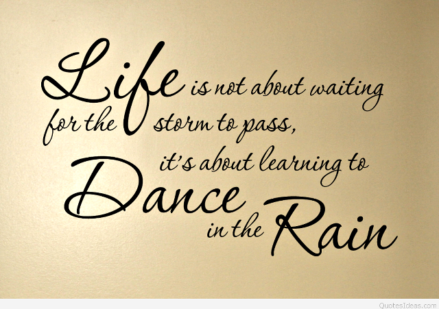 Quote dance in rain wall free wallpaper for desktop - medium preview image